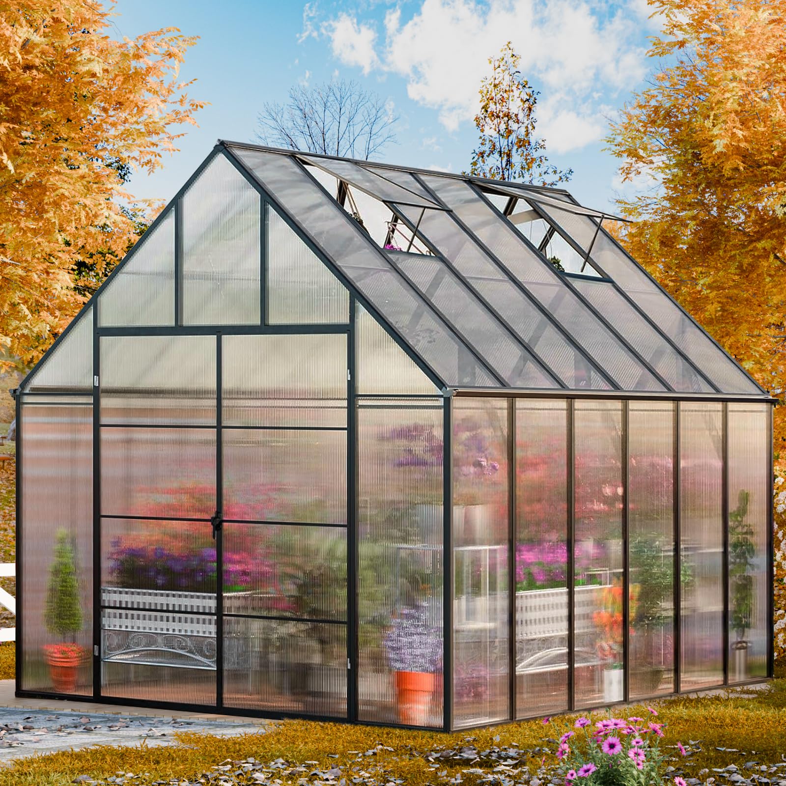 Amazon.com : CDCASA 12.4x10.2x10 FT Greenhouse for Outdoors,Easy